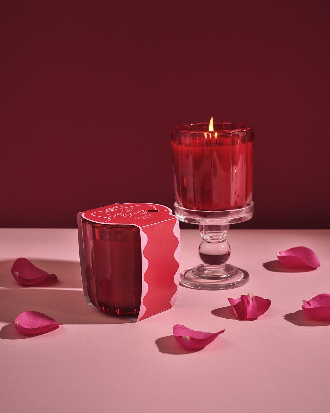 Sugared cherry candle