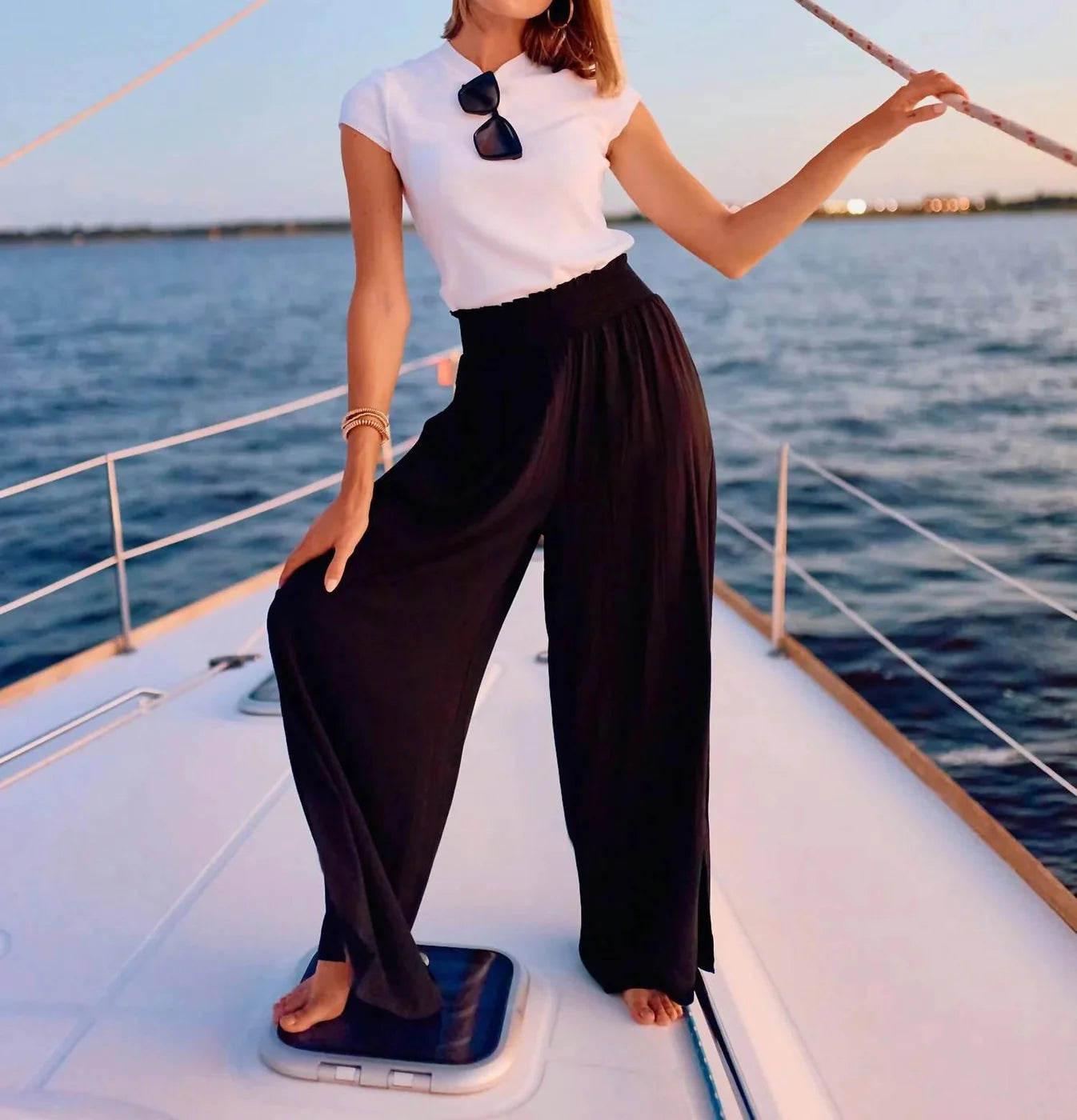 Krista Black flow pants