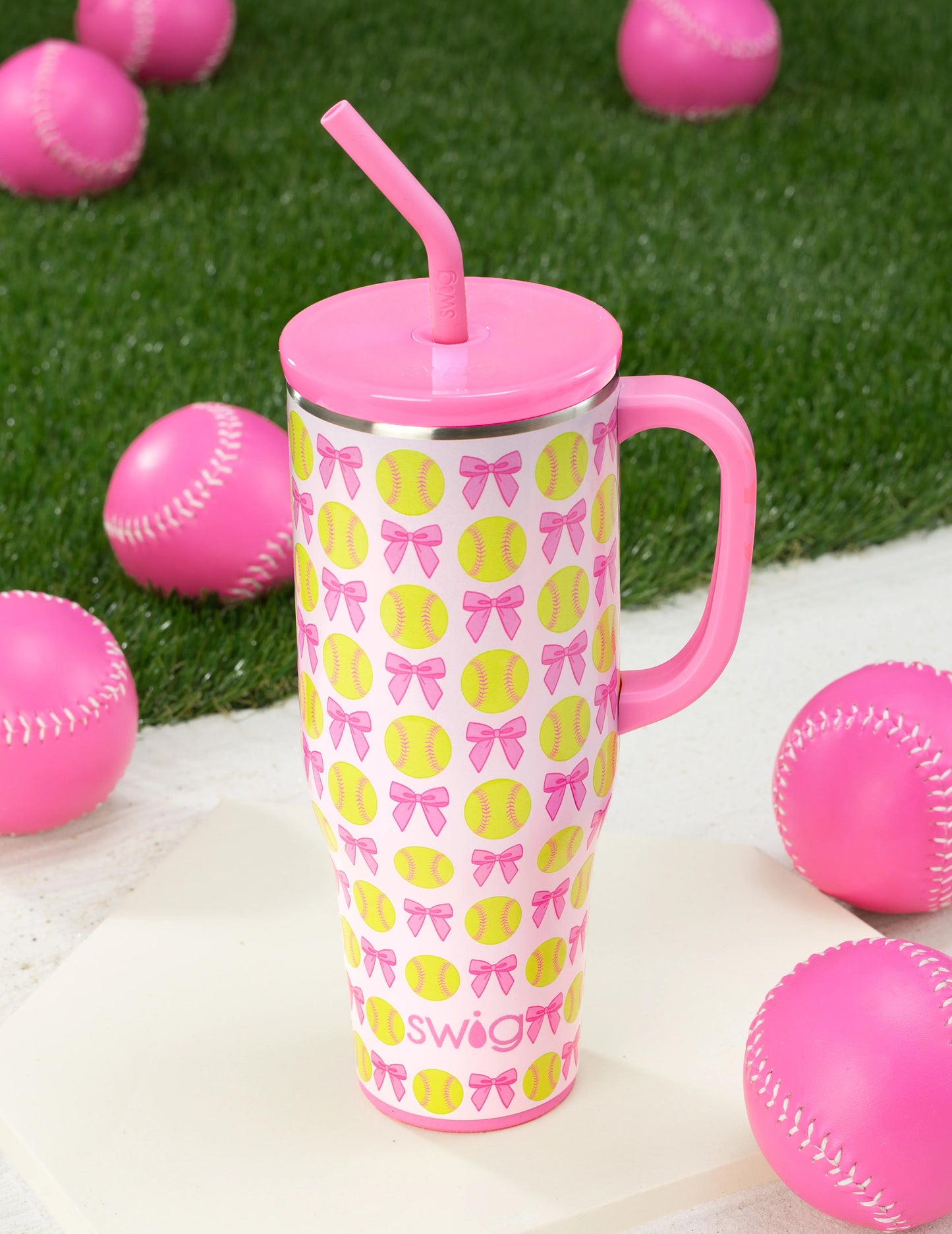 Pitch Hit Run Insulated Mega Mug 40 oz | Swig Life