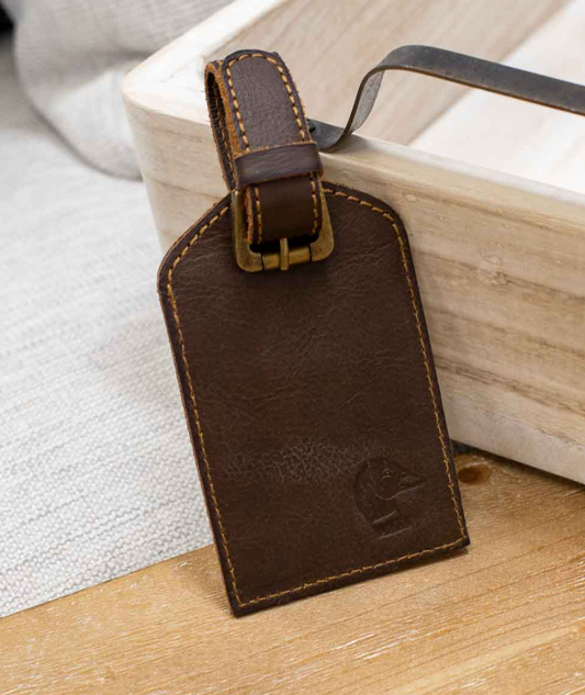 Duck Leather Embossed Luggage Tag