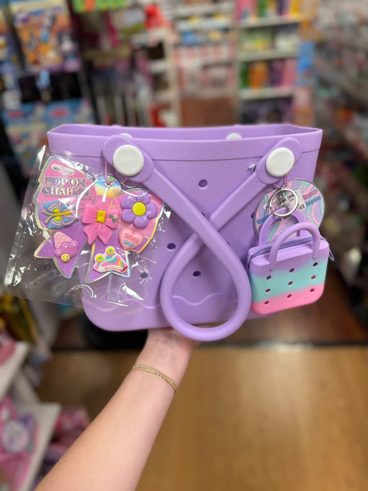 Beach Tote Bag with Charms Kids