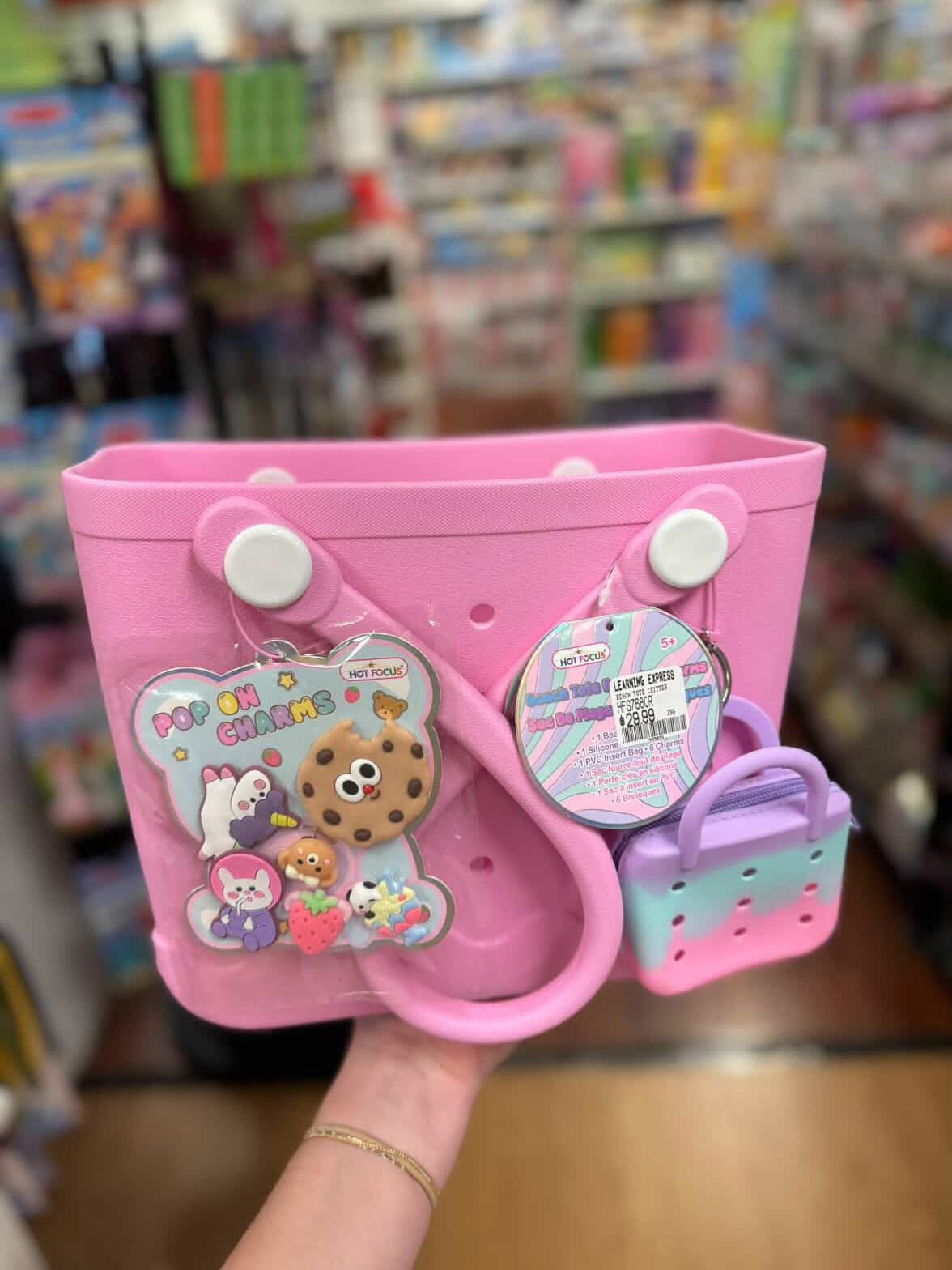 Beach Tote Bag with Charms Kids