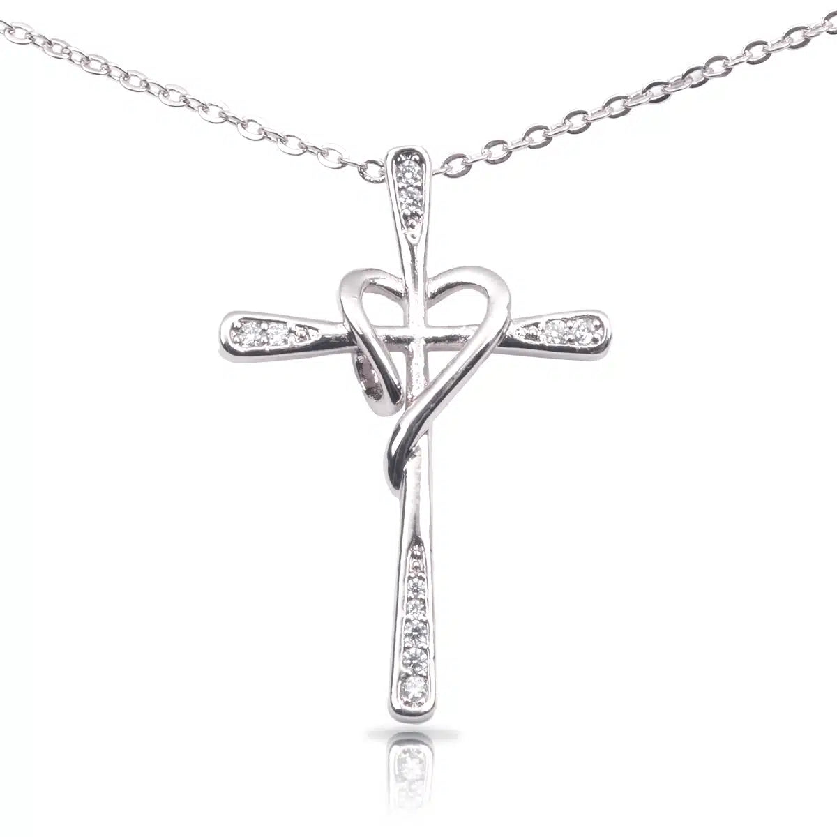 Cross heart necklace
