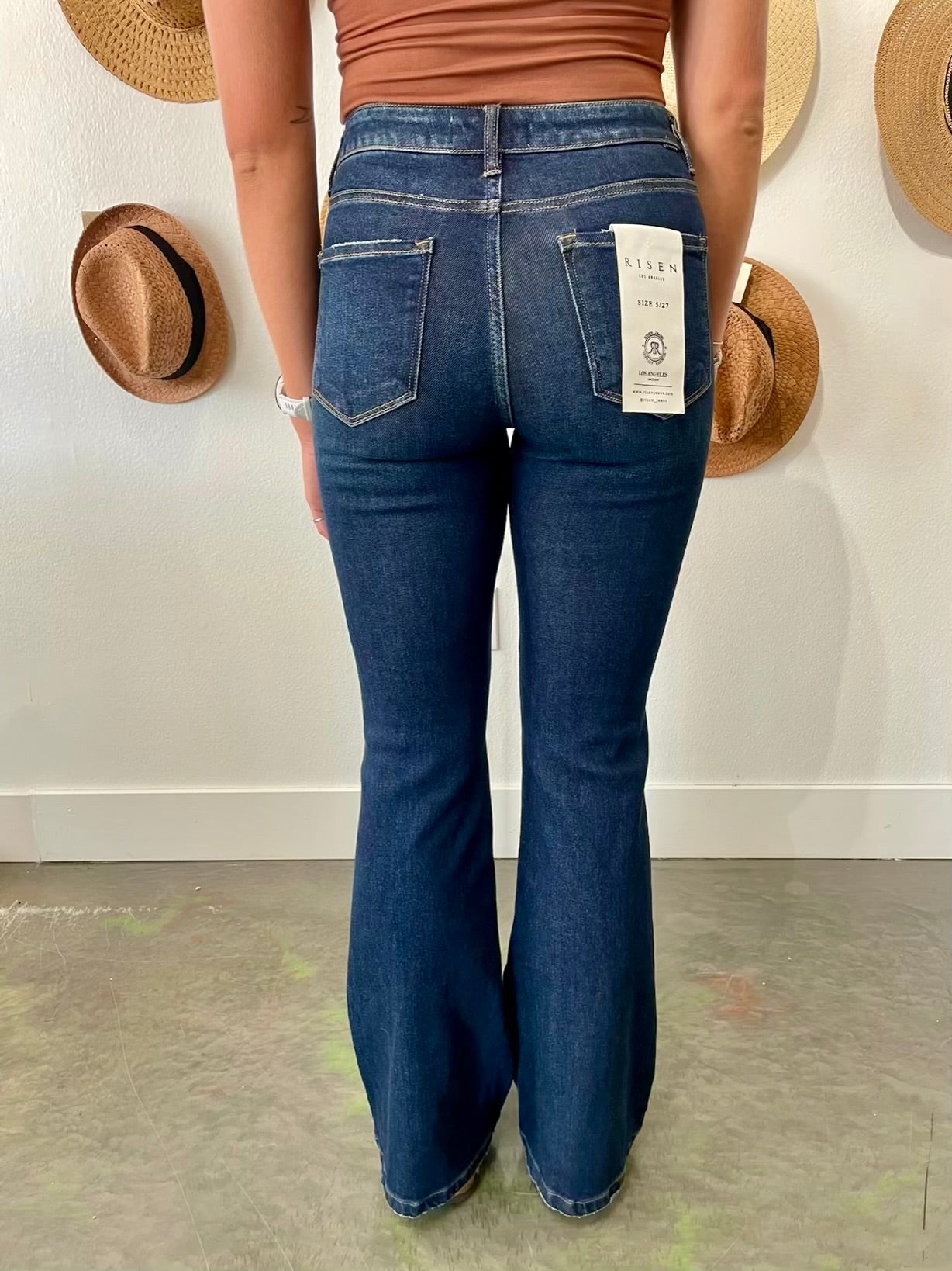 Risen low rise flare Jeans