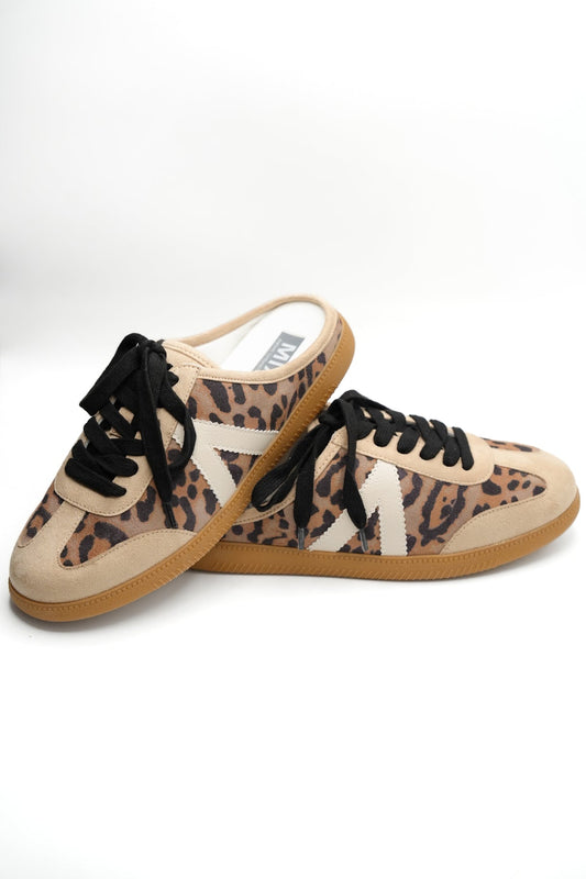 Mia Leopard slip on sneakers
