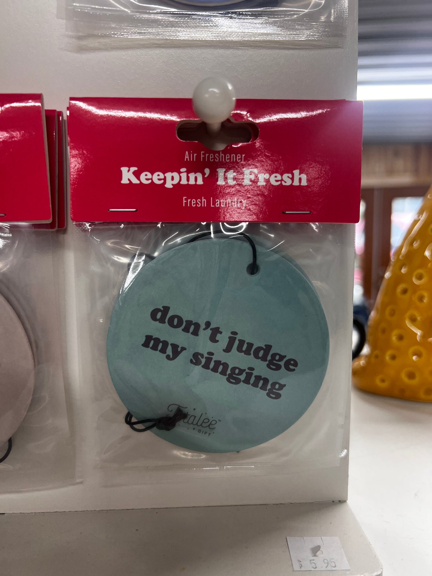 Keeping it fresh smiley face air freshener