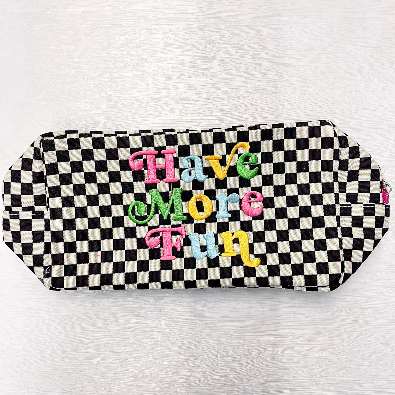 Checkered Cosmetic Bags