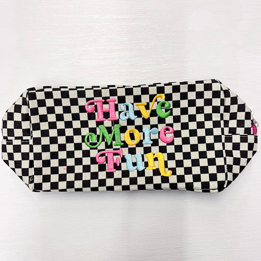 Checkered Cosmetic Bags