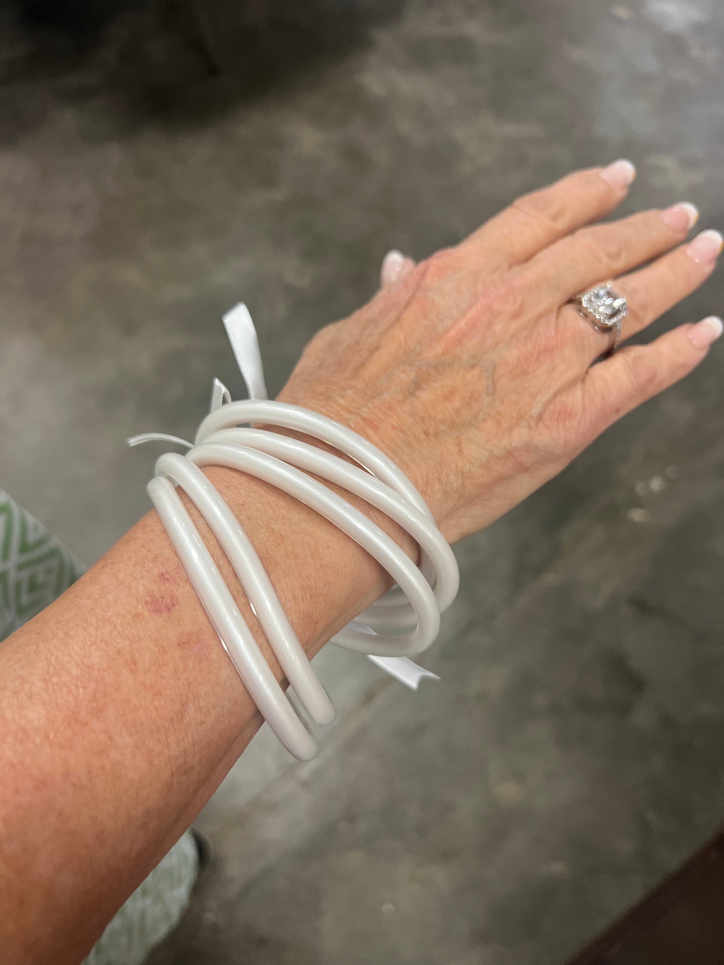 White Jelly Bangles