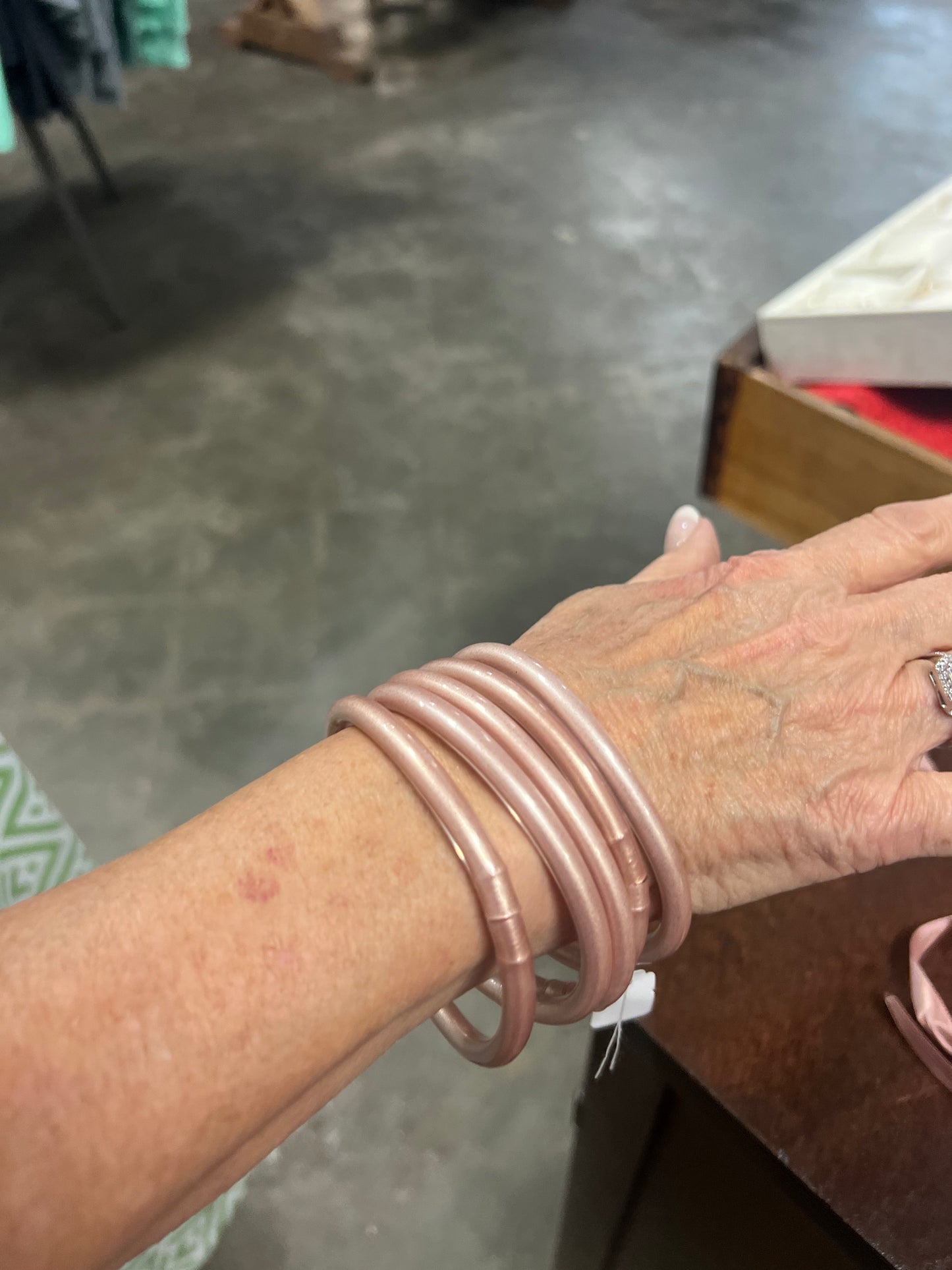 Rose Gold Jelly Bangles