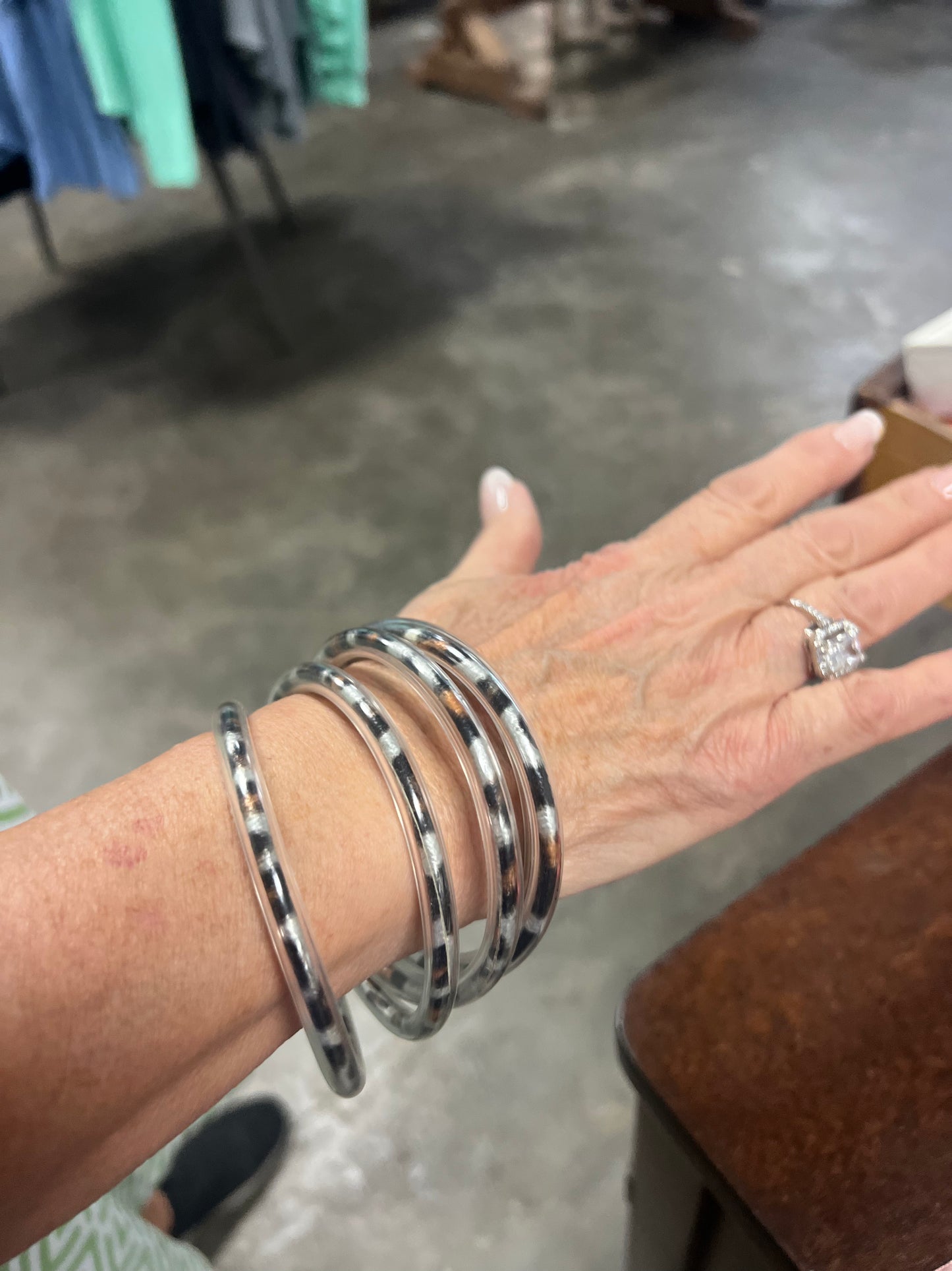 Leopard Jelly Bangles