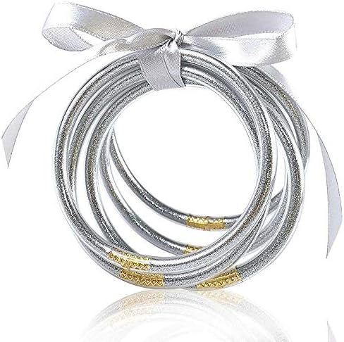 Silver Jelly Bangles