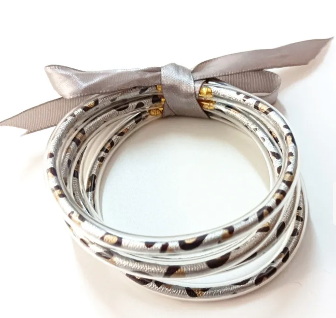 Leopard Jelly Bangles