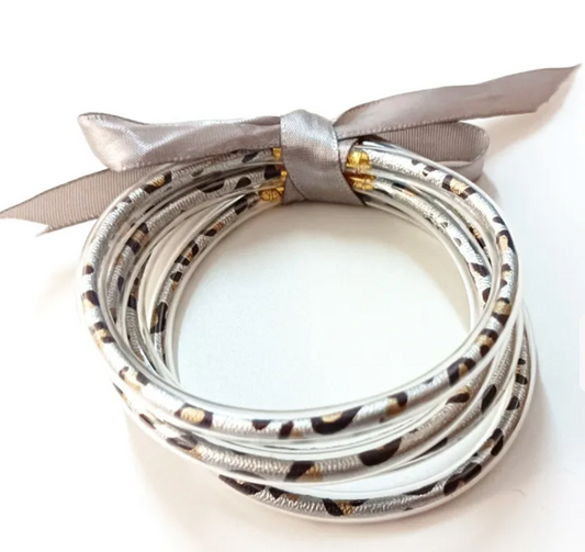 Leopard Jelly Bangles