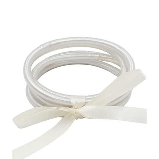 White Jelly Bangles