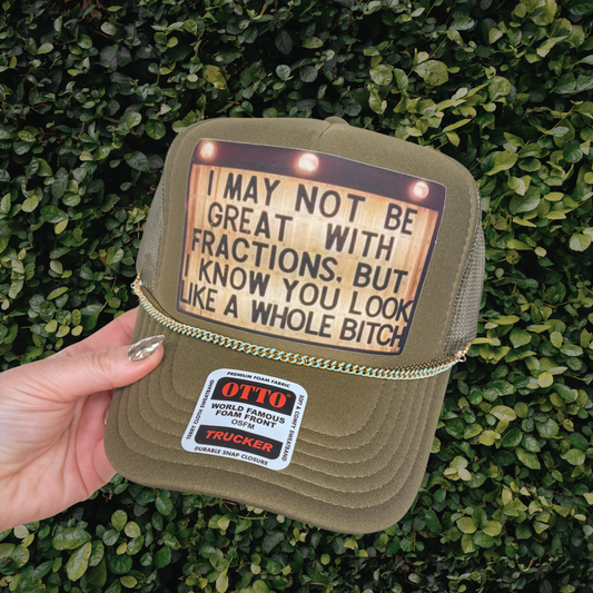 A whole B!t%h trucker hat with chain