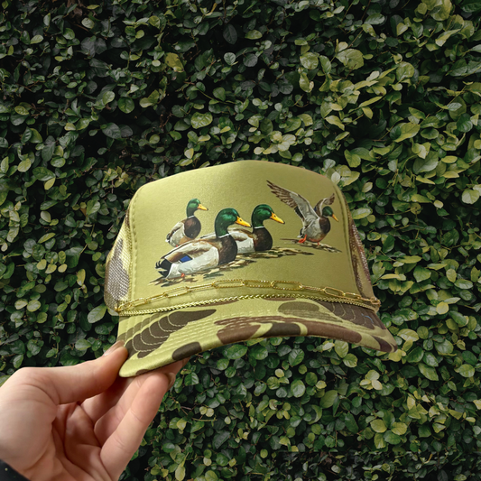 Mallard Ducks Trucker Hat w/ Chain