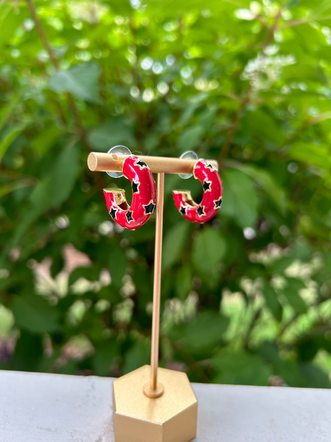 Red & Black Justine Small Earrings
