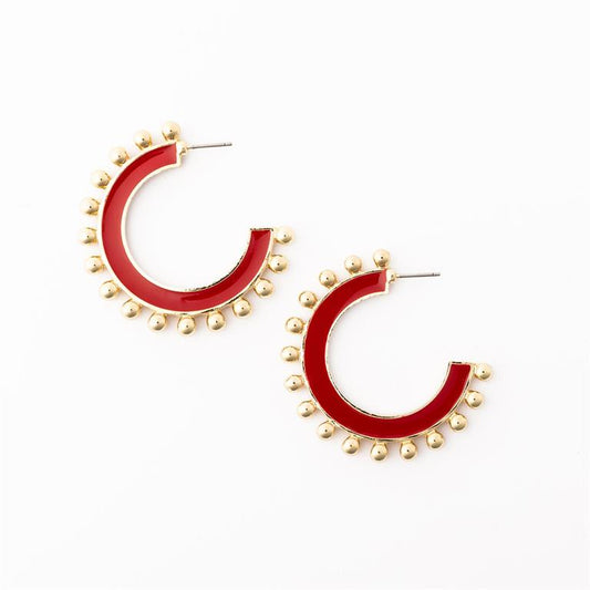 Red & Gold Hadley Large Earrings