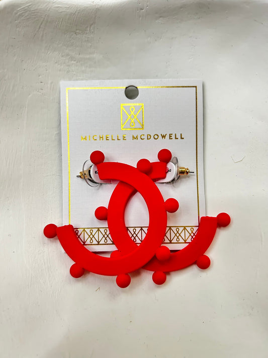 Red Astrid Large Earrings