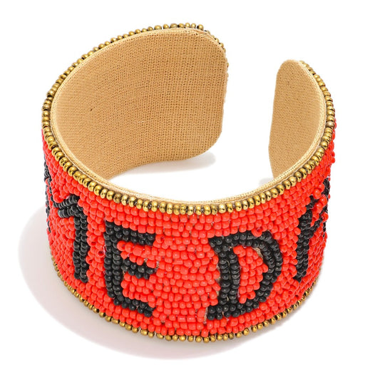 Red & Black Game Day Cuff