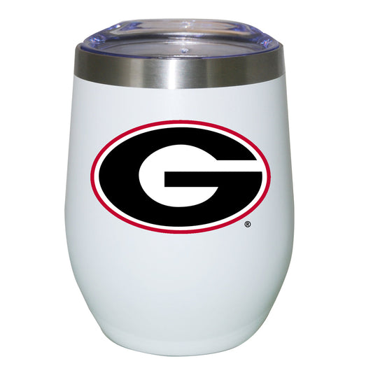 12oz Gray Stainless Steel Stemless Tumbler | Georgia Bulldogs