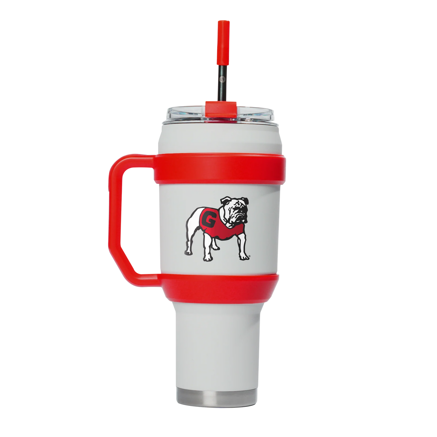 GEORGIA 40OZ STAINLESS STEEL TUMBLER - WHITE COLLEGE VAULT