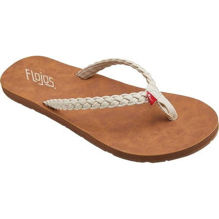 Flojos white Harper Woven Flipflops