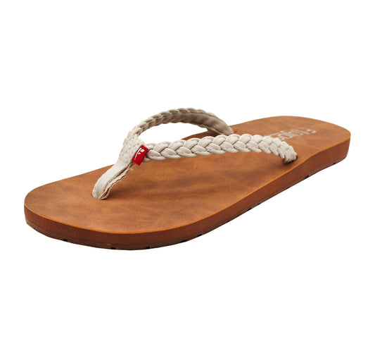 Flojos white Harper Woven Flipflops