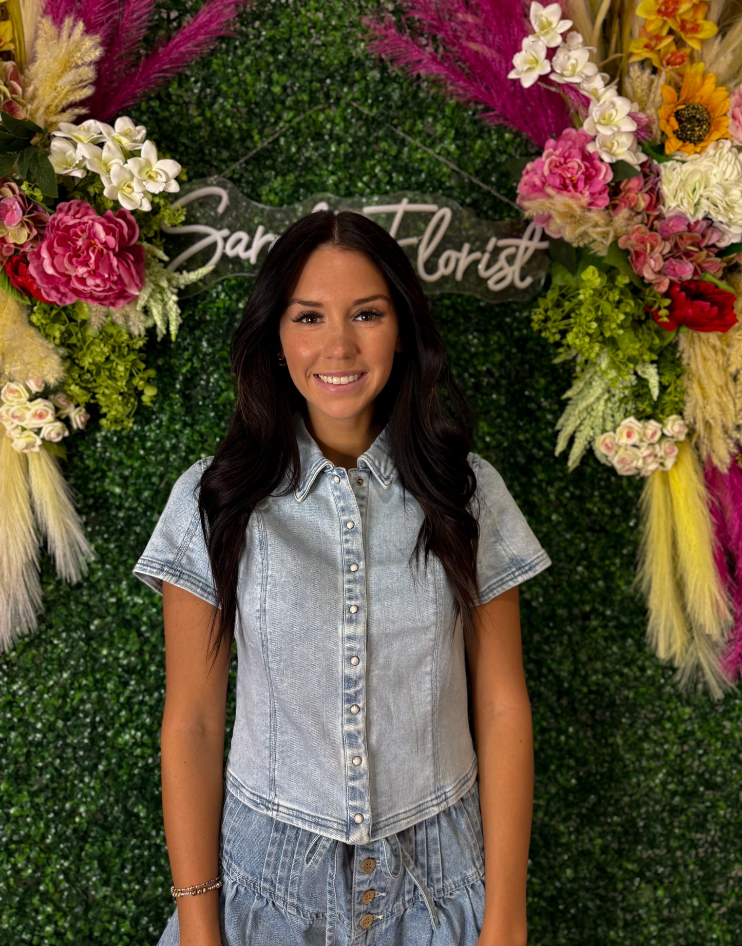 Dolly Button Down Short sleeve