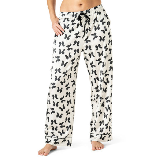 Bows Before Bros Satin PJ Set Pants | Hello Mello