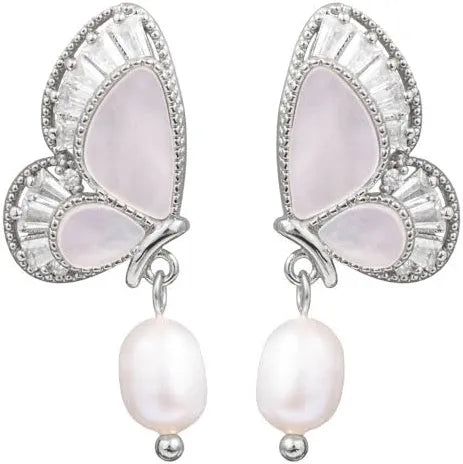 Amanda Blu mother of pearl butterfly Earrings