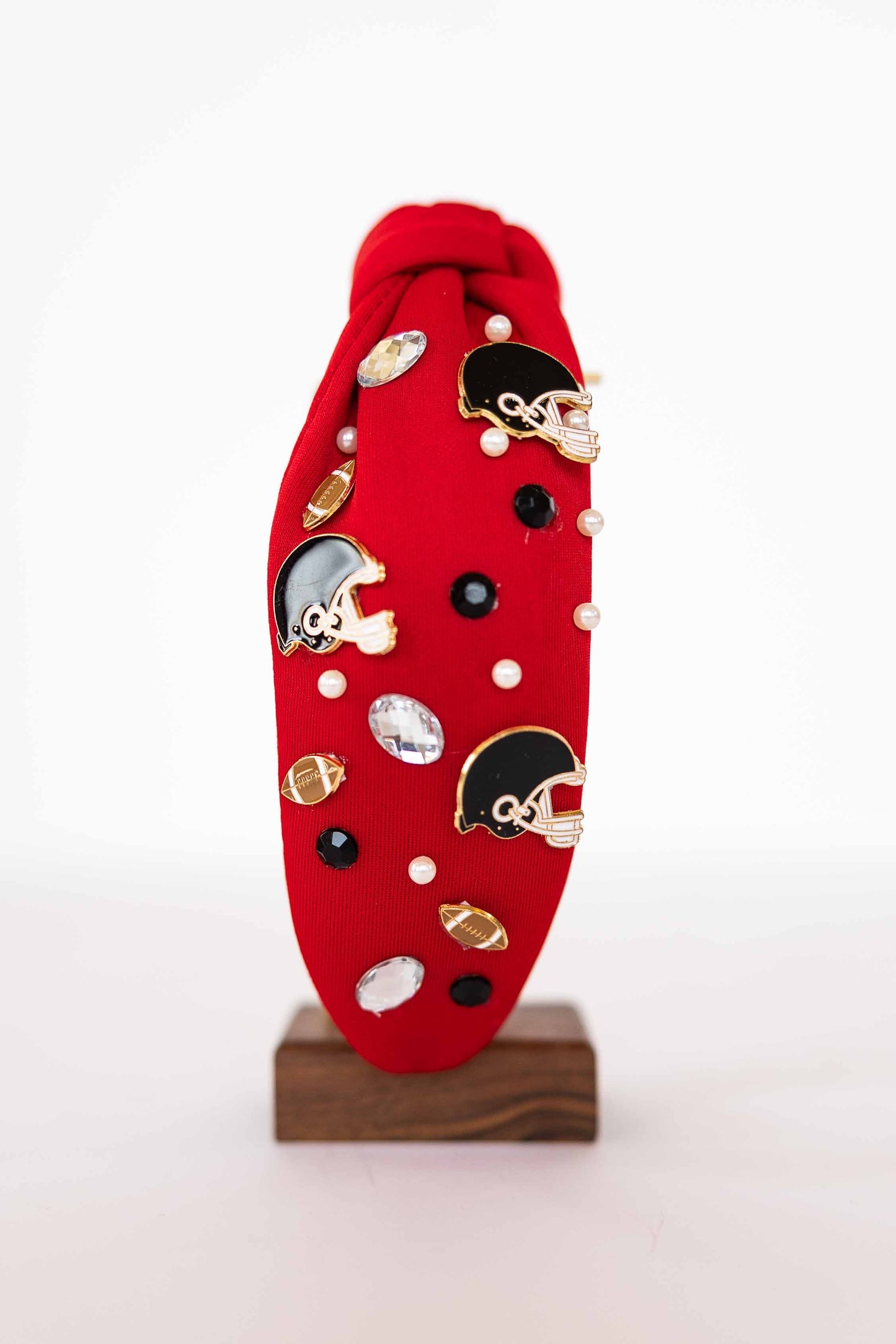 RED GAMEDAY BEADED HEADBAND