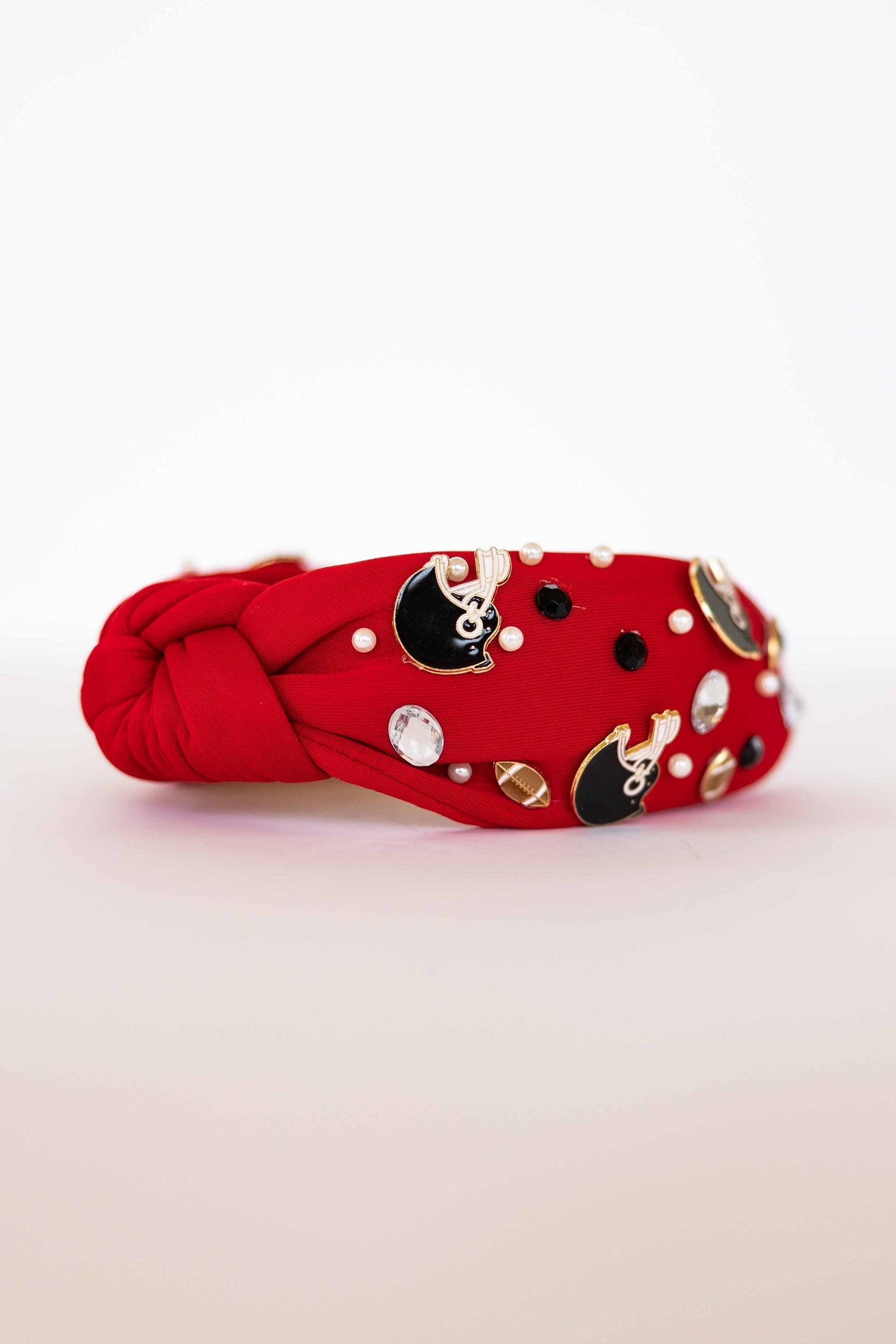 RED GAMEDAY BEADED HEADBAND
