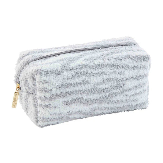 Zebra Print Chenille Knit Accessory Case