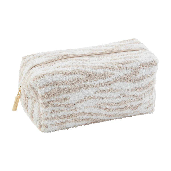 Zebra Print Chenille Knit Accessory Case