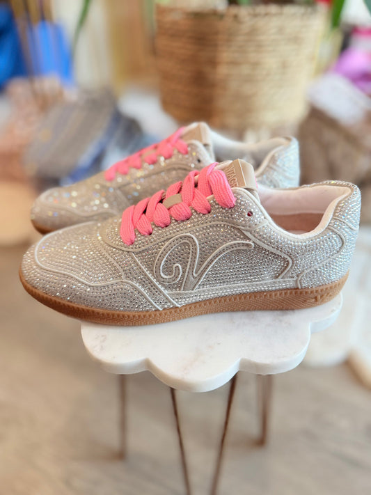 Vintage Havana silver Rhinestone Sneakers