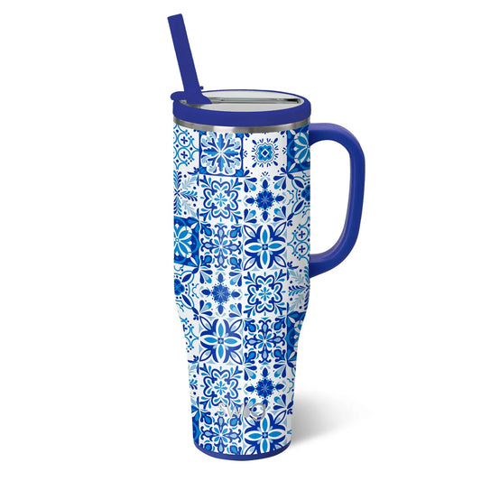 Indigo Tile Swig