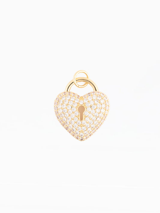 Michelle McDowell Heart Lock Bag Charm