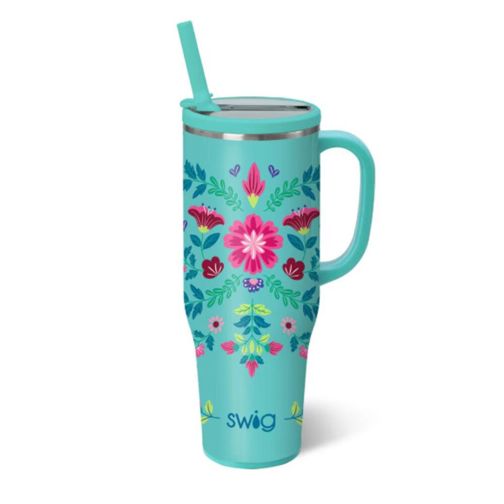 Floral Azul Mega Mug 30 oz