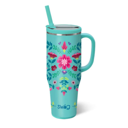 Floral Azul Mega Mug 30 oz
