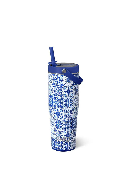 Indigo Tiles Tumbler 30oz