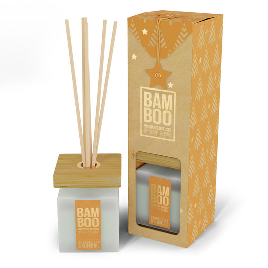 Orange Zest & Clove Oil | Bamboo Diffuser