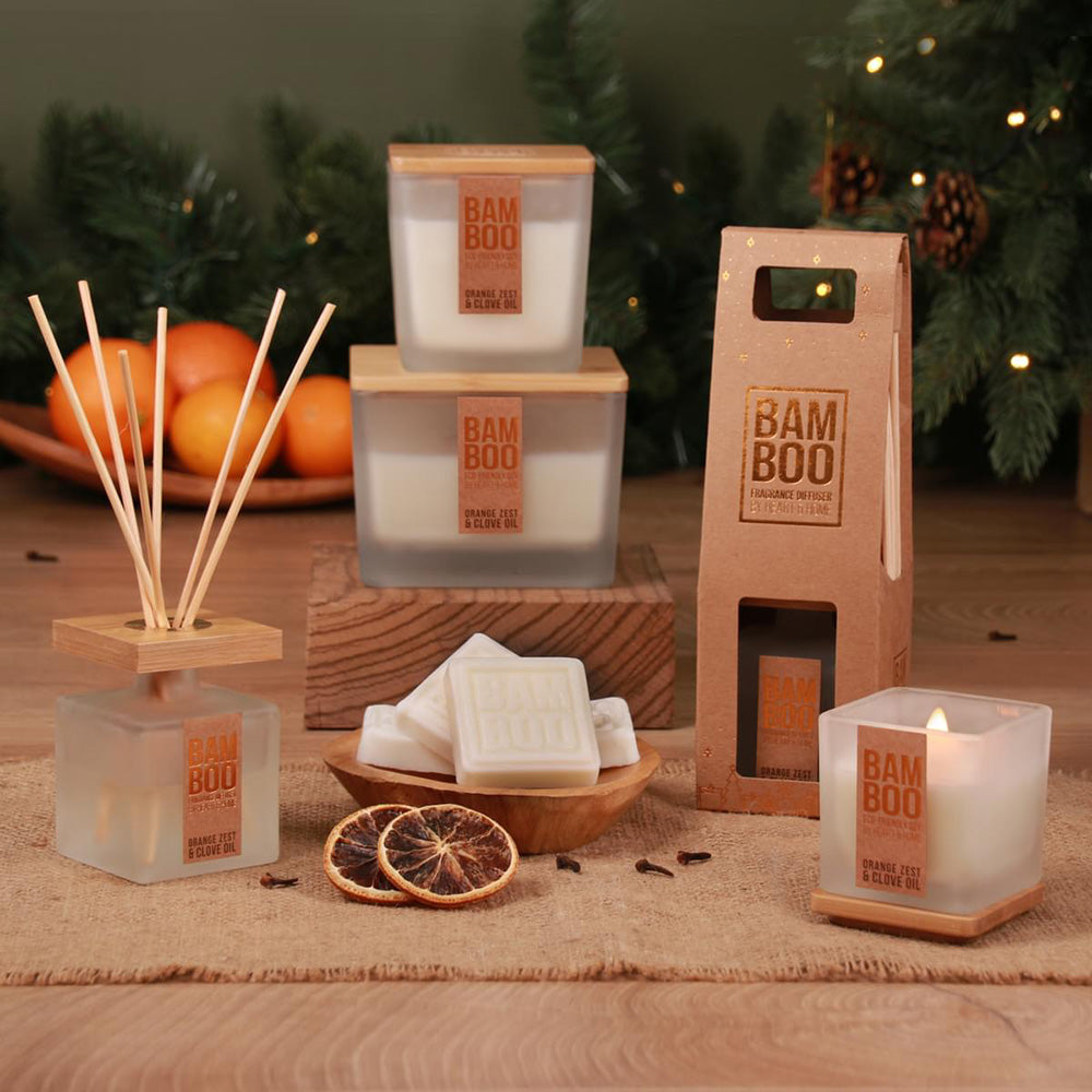 Orange Zest & Clove Oil | Bamboo Diffuser