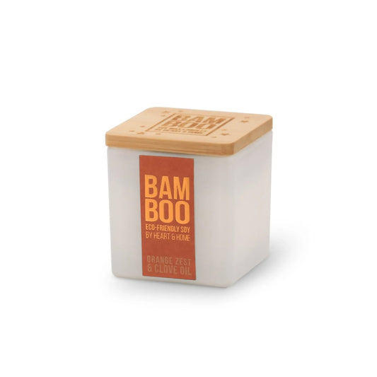 Orange Zest & Clove Oil | Bamboo Candle Small
