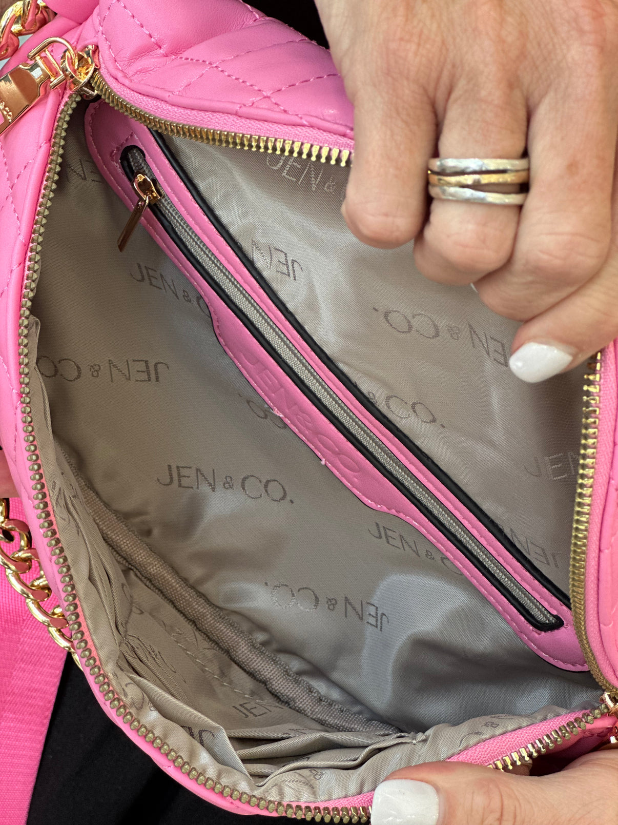 Sylvie Quilted Belt Bag in Bublegum