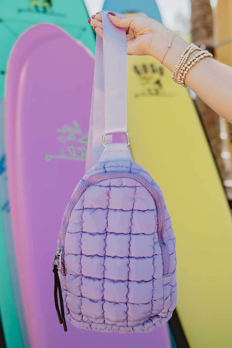 QUILTED SLING BAG CROSSBODY
