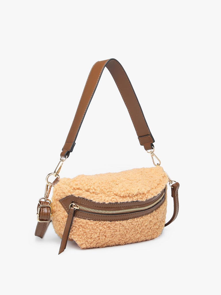 Brookie Sherpa Belt Bag with Vegan Strap