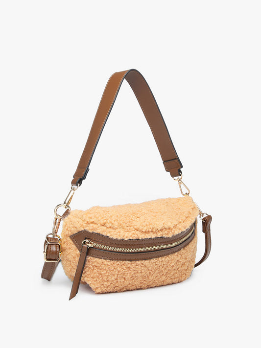 Brookie Sherpa Belt Bag with Vegan Strap