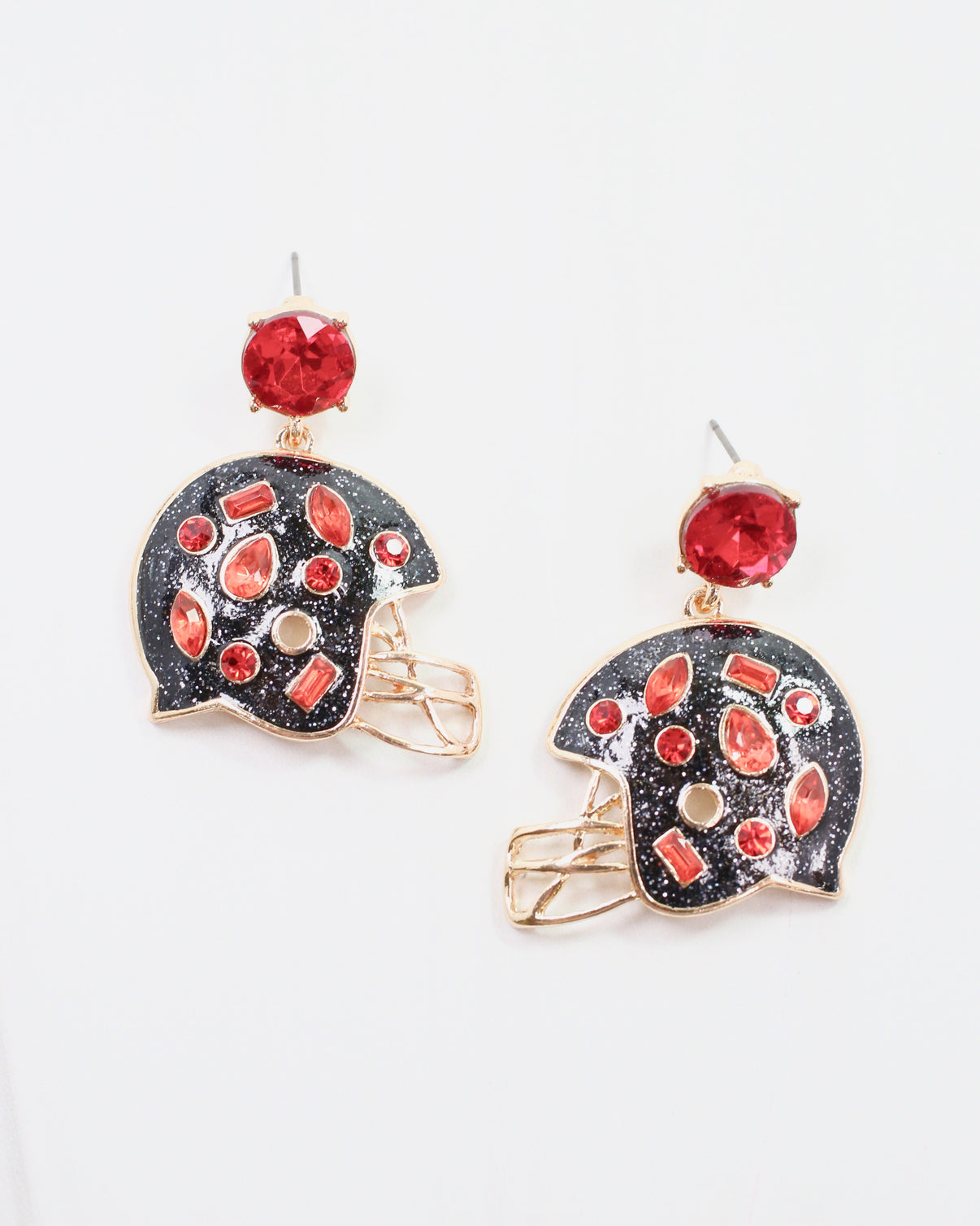 Halsey Helmet Earring Black/Red